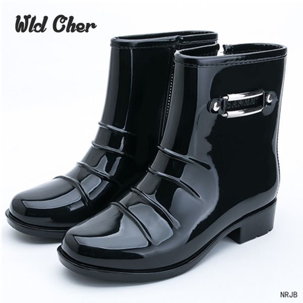 charming men's fashion balck rain boots male 2017 new non-slip waterproof short boots outdoor 39-44 plus size water shoes, Black 
charming men's fashion balck rain boots male 2017 new non-slip waterproof short boots outdoor 39-44 plus size water shoes, Black