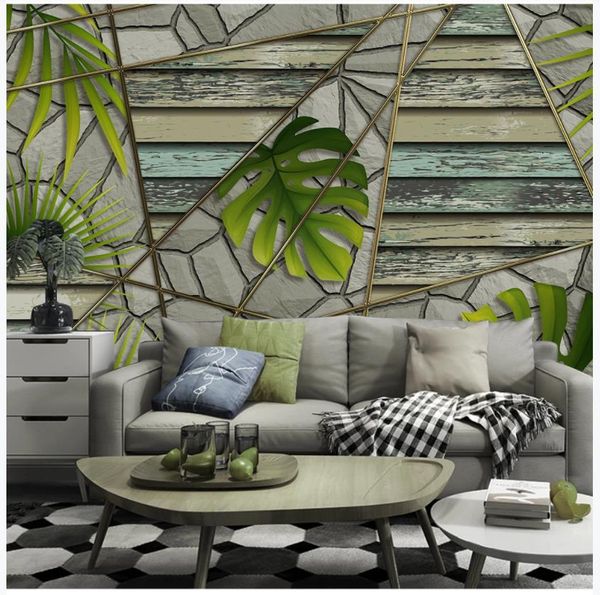 custom p wallpaper for walls 3 d murals wallpaper tropical rainforest plant modern geometric stone wall background
custom p wallpaper for walls 3 d murals wallpaper tropical rainforest plant modern geometric stone wall background