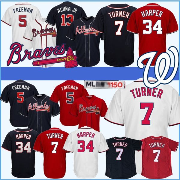 7 Trea Turner Washington 34 Bryce Harper Jerseys Nationals 13 Ronald Acuna Jr. Braves 5 Freddie Freeman Atlanta Top quality Baseball Jersers
7 Trea Turner Washington 34 Bryce Harper Jerseys Nationals 13 Ronald Acuna Jr. Braves 5 Freddie Freeman Atlanta Top quality Baseball Jersers