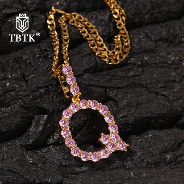 tbtk necklaces for women 2020 pink iced small size cz tennis link initial letters necklace pendant cubic zirconia jewelry, Silver
tbtk necklaces for women 2020 pink iced small size cz tennis link initial letters necklace pendant cubic zirconia jewelry, Silver