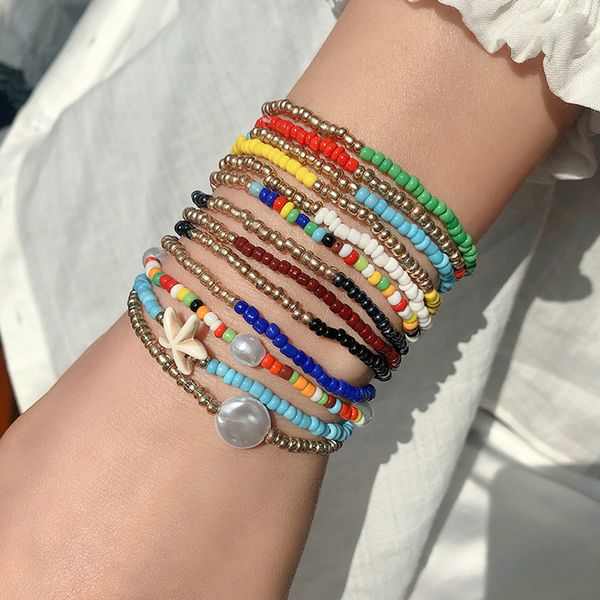 2020 bohemian seed bead charm bracelet set new design selling ethnic style beach bead elastic stretch bracelet for women, Golden;silver
2020 bohemian seed bead charm bracelet set new design selling ethnic style beach bead elastic stretch bracelet for women, Golden;silver