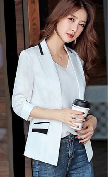 women's korean version of the new boutique special personality trend slim fashion spring and autumn mid-sleeve suit jacket / s-3xl, White;black
women's korean version of the new boutique special personality trend slim fashion spring and autumn mid-sleeve suit jacket / s-3xl, White;black