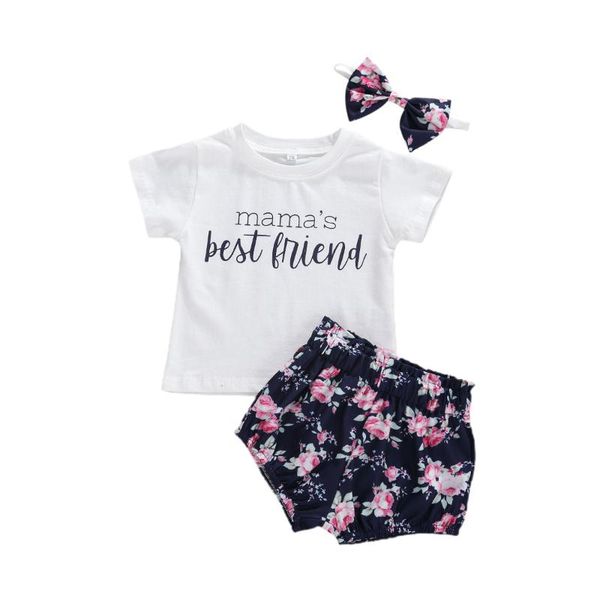0-24m newborn infant baby girls boys clothes sets letter flowers print short sleeve t shirts shorts headband, White
0-24m newborn infant baby girls boys clothes sets letter flowers print short sleeve t shirts shorts headband, White