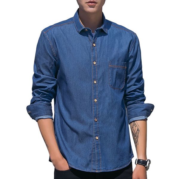 осень мужчины рубашка твердые denim с длинным рукавом голубой рубашки vintage повседневная streetwear мужской моды camisas masculina марка о, White;black
осень мужчины рубашка твердые denim с длинным рукавом голубой рубашки vintage повседневная streetwear мужской моды camisas masculina марка о, White;black