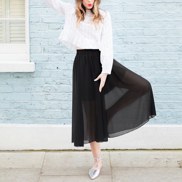 summer style women's fashion double layer skirt street maxi skirt elastic waist long streetwear #0510, Black
summer style women's fashion double layer skirt street maxi skirt elastic waist long streetwear #0510, Black