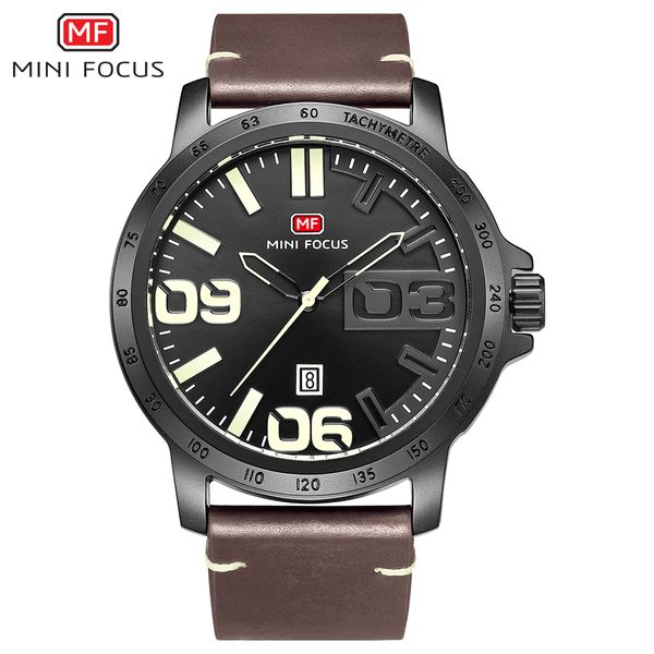 minifocus men's wristwatch quartz watches men waterproof leather strap fashion watch montre homme male clock 2019, Slivery;brown
minifocus men's wristwatch quartz watches men waterproof leather strap fashion watch montre homme male clock 2019, Slivery;brown