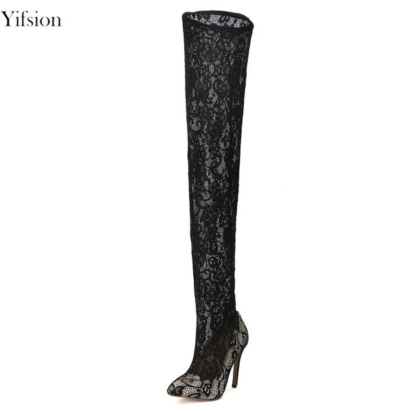 rontic women summer boots over the knee boots thin high heels super lace nice pointed toe black shoes women us size 4-15
rontic women summer boots over the knee boots thin high heels super lace nice pointed toe black shoes women us size 4-15