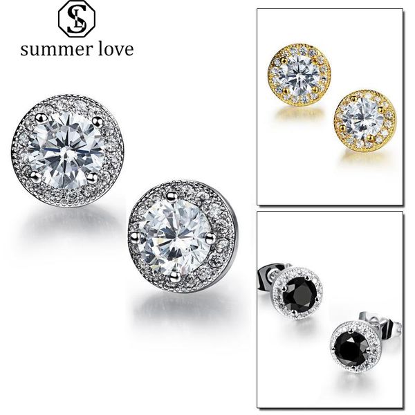 2019 new 8mm cubic zirconia round gemstone stud earrings for women & girls fashion copper plated 18k gold cz earring jewelry gift, Golden;silver
2019 new 8mm cubic zirconia round gemstone stud earrings for women & girls fashion copper plated 18k gold cz earring jewelry gift, Golden;silver