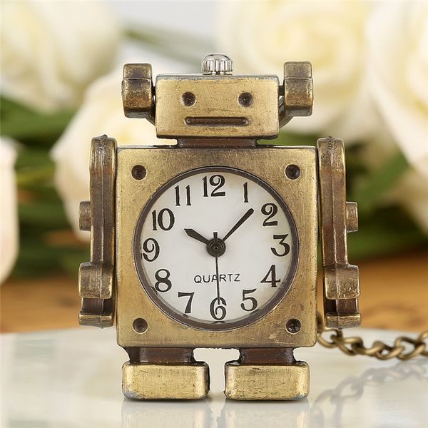 fashion retro steampunk robot design pocket watch mechanic quartz analog necklace chain watches for men boy, Slivery;golden
fashion retro steampunk robot design pocket watch mechanic quartz analog necklace chain watches for men boy, Slivery;golden