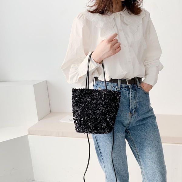sequin bucket bags women fashion shoulder messenger elegant classic crossbody shoulder bag ladies casual handbag purse
sequin bucket bags women fashion shoulder messenger elegant classic crossbody shoulder bag ladies casual handbag purse