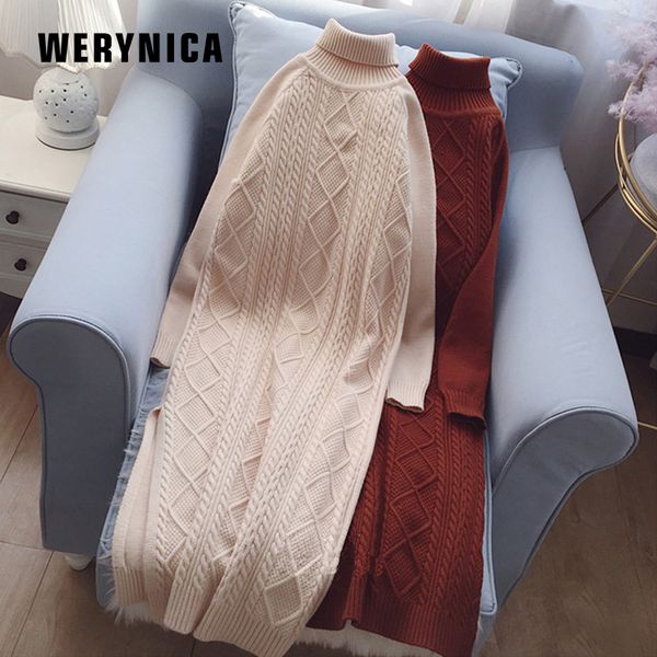 werynica 2019 autumn winter sweater dress women warm solid female turtleneck knitted high elastic elegant dress robe hiver femme, Black;gray
werynica 2019 autumn winter sweater dress women warm solid female turtleneck knitted high elastic elegant dress robe hiver femme, Black;gray