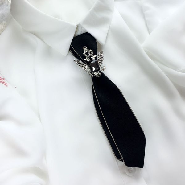 new man original female collar flower korean college wind work bank professional wear uniform double bow tie, Black;blue
new man original female collar flower korean college wind work bank professional wear uniform double bow tie, Black;blue