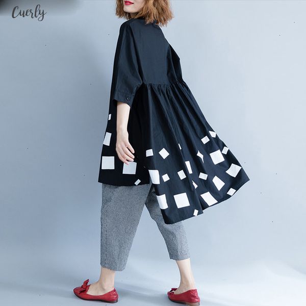 women blouse shirts long sleeve cotton autumn femme lady large loose clothing print spliced pleated plus size black, White
women blouse shirts long sleeve cotton autumn femme lady large loose clothing print spliced pleated plus size black, White