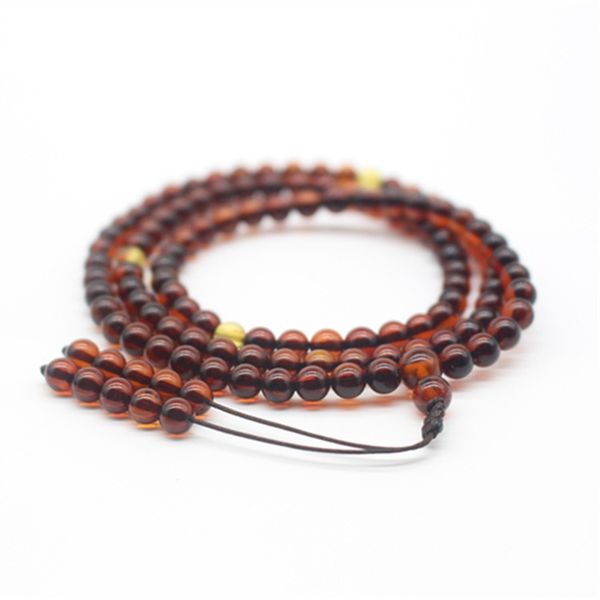 

natural red amber 5-6mm bracelets for women rosary amber beads for prayer bracelet add certificate christmas bracelet, Golden;silver