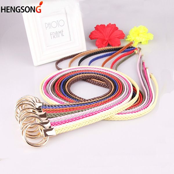 new fashion weaving waist band round buckle belts casual knitted braided belt for women ladies thin waistband dress belt, Black;brown
new fashion weaving waist band round buckle belts casual knitted braided belt for women ladies thin waistband dress belt, Black;brown