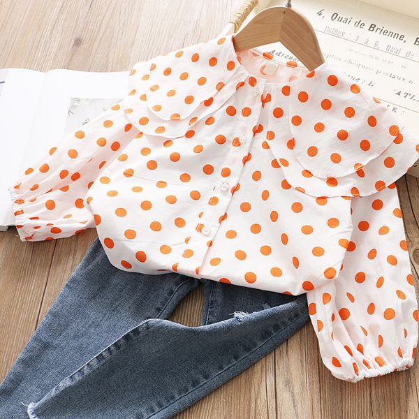 2020 new products childrenswear girls double layer ruffled collar long-sleeved shirt spring children baby dotted sweet shirt, White
2020 new products childrenswear girls double layer ruffled collar long-sleeved shirt spring children baby dotted sweet shirt, White