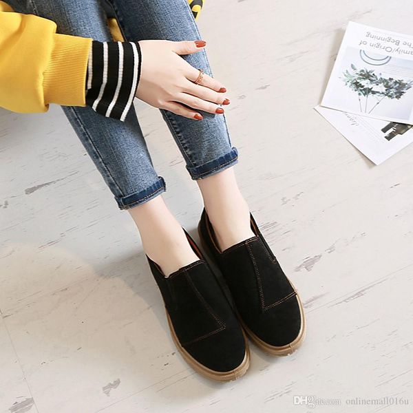 casual shoes women platform women low ankle trim round toe leather boots casual slip-on martin shoes, Black
casual shoes women platform women low ankle trim round toe leather boots casual slip-on martin shoes, Black