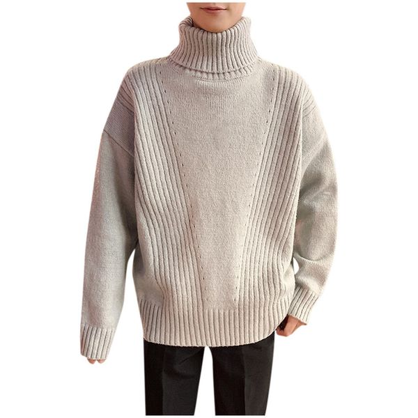 men's autumn and winter new trend solid color high collar loose warm sweater warm and comfortable sweater of men 2019 new, White;black
men's autumn and winter new trend solid color high collar loose warm sweater warm and comfortable sweater of men 2019 new, White;black