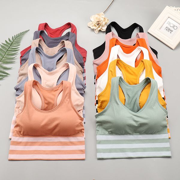 one-piece sports underwear vest beauty back seamless tank striped stitching camisoles with chest pad striped
one-piece sports underwear vest beauty back seamless tank striped stitching camisoles with chest pad striped