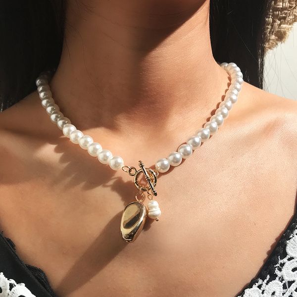 kmvexo luxury imitation pearl choker necklaces for women girls gold bead pendant necklace statement collar 2019 fashion jewelry, Golden;silver
kmvexo luxury imitation pearl choker necklaces for women girls gold bead pendant necklace statement collar 2019 fashion jewelry, Golden;silver