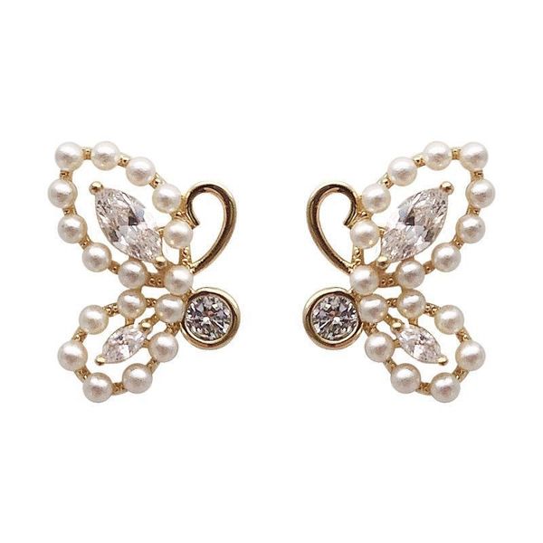 new rhinestone imitation pearl butterfly stud earrings korean style fine cute girl gift trend women party eardrop jewelry, Golden;silver
new rhinestone imitation pearl butterfly stud earrings korean style fine cute girl gift trend women party eardrop jewelry, Golden;silver