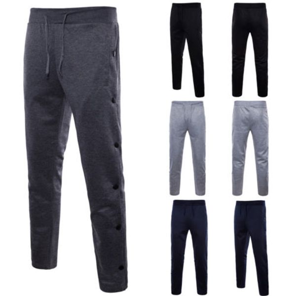 men fitness sportswear casual pants long trousers joggers solid fashion stylish button, Black
men fitness sportswear casual pants long trousers joggers solid fashion stylish button, Black