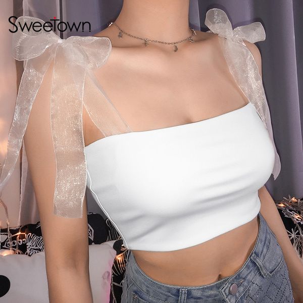 sweetown white summer harajuku kawaii bralette crop top shirt женщины sexy mesh бант спагетти ремень обрезается feminino cami top
sweetown white summer harajuku kawaii bralette crop top shirt женщины sexy mesh бант спагетти ремень обрезается feminino cami top