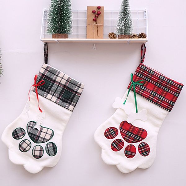dog paw's pet plaid animal shape christmas stocking candy gifts bag christmas tree decoration
dog paw's pet plaid animal shape christmas stocking candy gifts bag christmas tree decoration