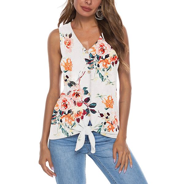 summer tank casual loose strappy sleeveless camisole v neck button print tee shirt streetwear camis casual, White
summer tank casual loose strappy sleeveless camisole v neck button print tee shirt streetwear camis casual, White