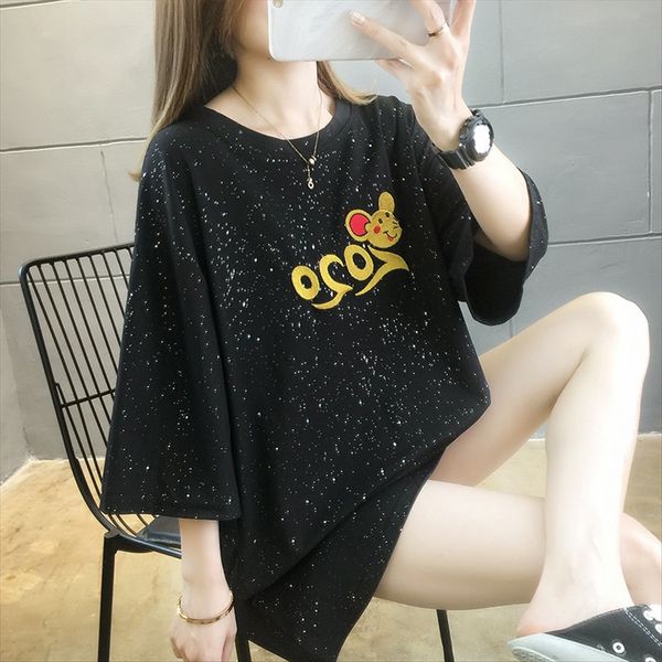 pull frame cotton 2020 new women's dress t-shirt sequ embroidery sequins creative embroidery short-sleeved t-shirt ins, White
pull frame cotton 2020 new women's dress t-shirt sequ embroidery sequins creative embroidery short-sleeved t-shirt ins, White