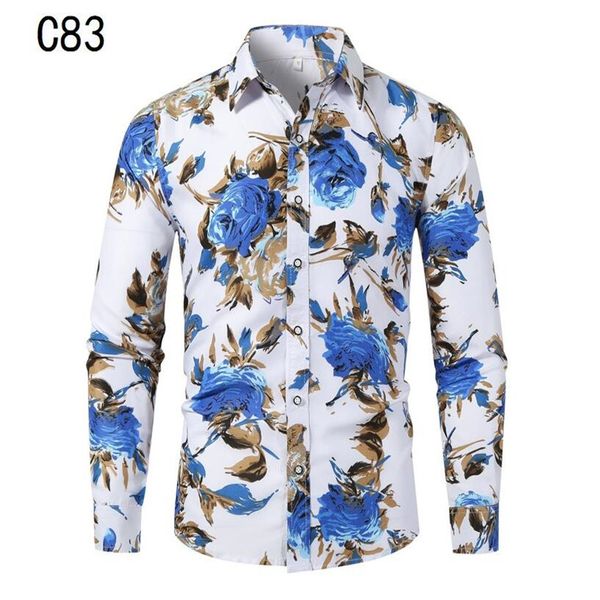 men retro flower shirts 2019 new fashion design casual shirt roses flowers print social long sleeves slim fit shirt, White;black
men retro flower shirts 2019 new fashion design casual shirt roses flowers print social long sleeves slim fit shirt, White;black