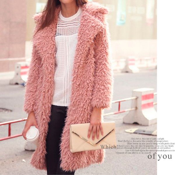 women's wool & blends fleece jackets lady coat long sleeve winter warm lapel medium length solid color cardigan office women full, Black
women's wool & blends fleece jackets lady coat long sleeve winter warm lapel medium length solid color cardigan office women full, Black