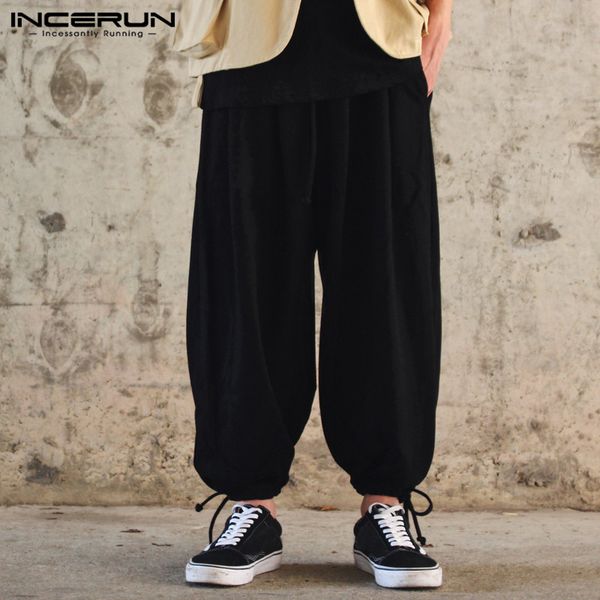 men's pants incerun men harem drawstring 2021 solid color joggers loose casual workout high street stylish trousers s-3xl, Black
men's pants incerun men harem drawstring 2021 solid color joggers loose casual workout high street stylish trousers s-3xl, Black