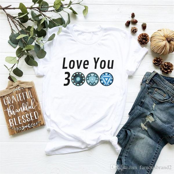 dad i love you 3000 print tshirts tony stark avengers endgame designer womens summer fashion tees, White
dad i love you 3000 print tshirts tony stark avengers endgame designer womens summer fashion tees, White