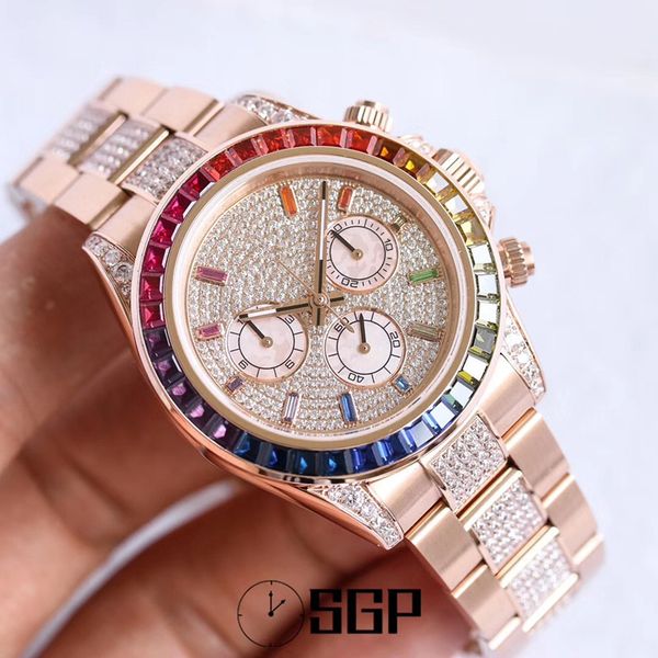 sgp luxury mens watches 7750 automatic movement watch timing function men s luxury watches diamond watch luxury leisure, Slivery;brown
sgp luxury mens watches 7750 automatic movement watch timing function men s luxury watches diamond watch luxury leisure, Slivery;brown