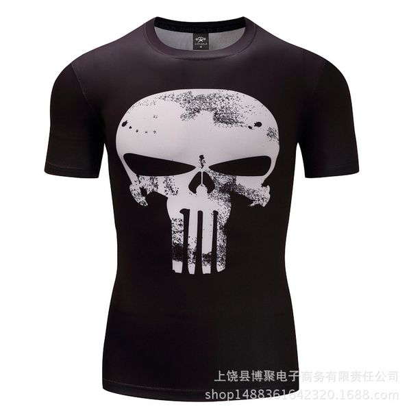 punisher 3dprint short sleeve t-shirt skull high elasticity sports quick-drying tights, White;black
punisher 3dprint short sleeve t-shirt skull high elasticity sports quick-drying tights, White;black