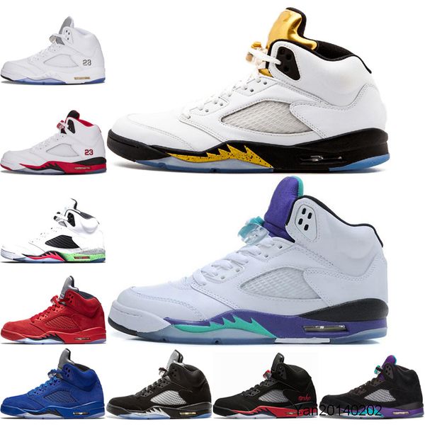 men 5 basketball shoes white grapes red suede oreo bred metallic silver fire red black grape space jam blue suede trainer sneakers 40-47
men 5 basketball shoes white grapes red suede oreo bred metallic silver fire red black grape space jam blue suede trainer sneakers 40-47