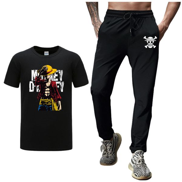 one piece luffy tracksuit fashion sets men t shirt+pants casual clothing 2 pieces sets tshirt anime summer tees homme, Black
one piece luffy tracksuit fashion sets men t shirt+pants casual clothing 2 pieces sets tshirt anime summer tees homme, Black