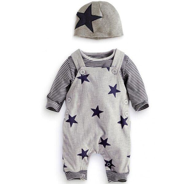children's spring and autumn children's set star strap pants+long sleeve t-shirt + hat three-piece comfort boutique round collar, White
children's spring and autumn children's set star strap pants+long sleeve t-shirt + hat three-piece comfort boutique round collar, White