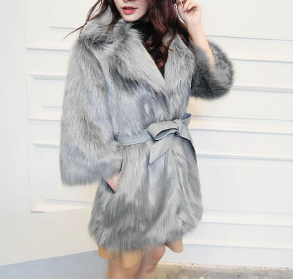 women fluffy long fur coats jackets with belt elegant winter sashes faux fur outerwear female soft hairy overcoat, Black
women fluffy long fur coats jackets with belt elegant winter sashes faux fur outerwear female soft hairy overcoat, Black