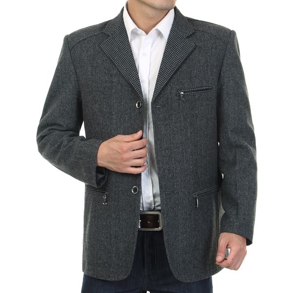 waeolsa men gray blazers fashion tweed blend suit jackets man casual blazer male garment chinese apparel with pockets outerwear, White;black
waeolsa men gray blazers fashion tweed blend suit jackets man casual blazer male garment chinese apparel with pockets outerwear, White;black