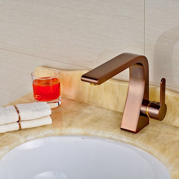 new red oil rubbed bronze ceramic bathroom faucet cold water tap deck mount