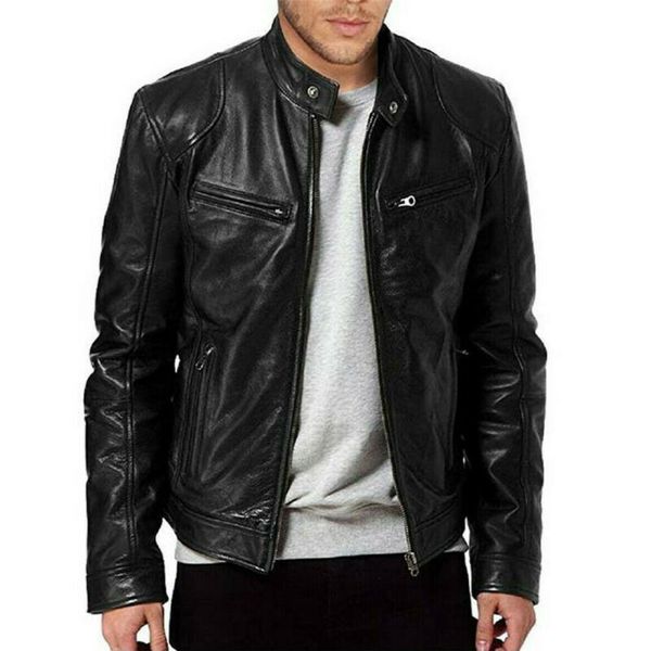 2020 cool style fashion mens pu leather jacket slim fit biker motorcycle jacket fashion zipper solid coat genuine black brown
2020 cool style fashion mens pu leather jacket slim fit biker motorcycle jacket fashion zipper solid coat genuine black brown