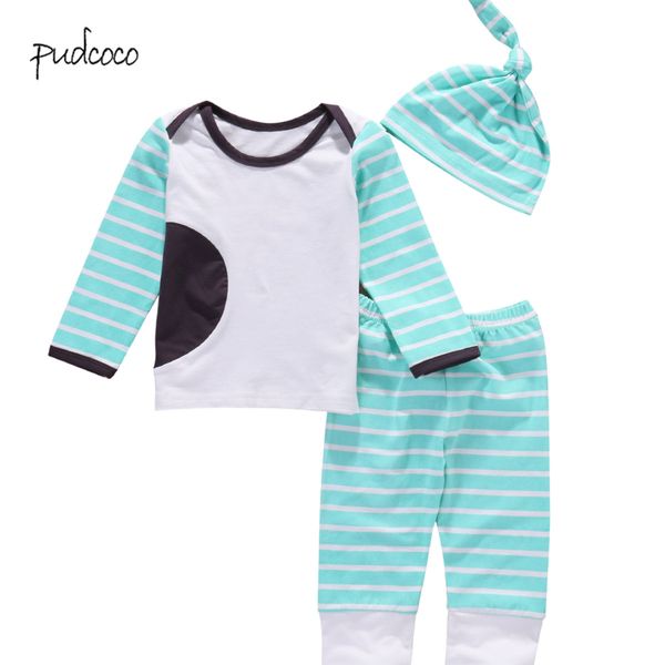 pudcoco new brand newborn baby boys striped long sleeve t-shirt +pants+hat 3pcs clothes outfits set, Pink;blue
pudcoco new brand newborn baby boys striped long sleeve t-shirt +pants+hat 3pcs clothes outfits set, Pink;blue