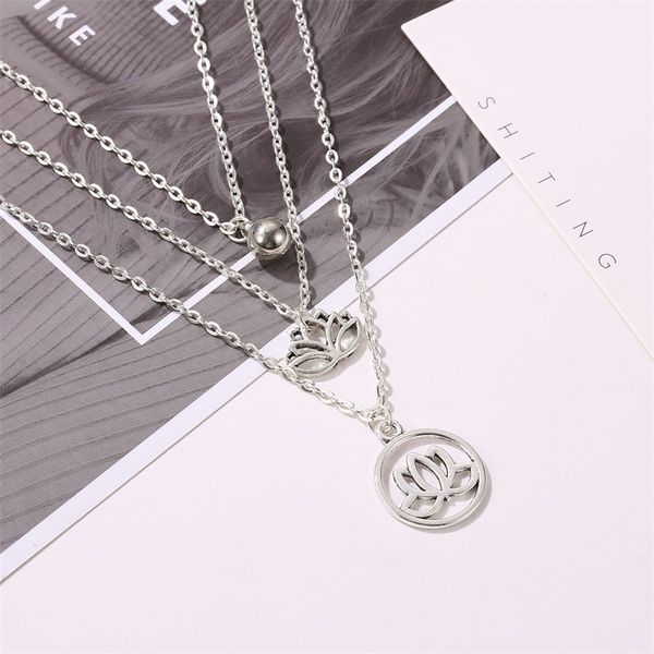 multilayer lotus necklace chain choker women necklaces jewelry ladies pendant silver color trendy vintage party alloy naszyjnik
multilayer lotus necklace chain choker women necklaces jewelry ladies pendant silver color trendy vintage party alloy naszyjnik