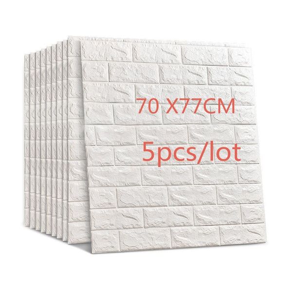 77x70cm 5pcs 3d brick wall stickers diy self adhensive decor foam waterproof wall covering wallpaper background kids living room
77x70cm 5pcs 3d brick wall stickers diy self adhensive decor foam waterproof wall covering wallpaper background kids living room