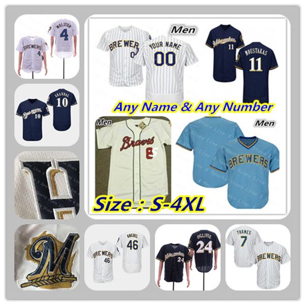 Brewers Custom Milwaukee Jersey Eric Thames Keston Hiura Ryan Braun Corey Knebel Zach Davies Alex Claudio Ben Gamel Yount Oglivie Nelson Kid
Brewers Custom Milwaukee Jersey Eric Thames Keston Hiura Ryan Braun Corey Knebel Zach Davies Alex Claudio Ben Gamel Yount Oglivie Nelson Kid