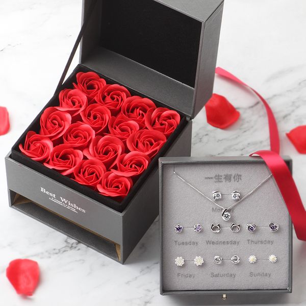 soap flower 925 silver earrings temperament combination set for wedding decoration&valentine's day gift&birthday gift with box
soap flower 925 silver earrings temperament combination set for wedding decoration&valentine's day gift&birthday gift with box