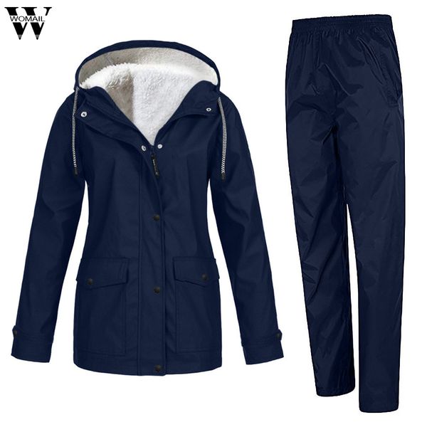 womail 2 piece plus size hooded windproof coat trousers suit for women solid plush thickening coat outdoor pants suit oct, White
womail 2 piece plus size hooded windproof coat trousers suit for women solid plush thickening coat outdoor pants suit oct, White