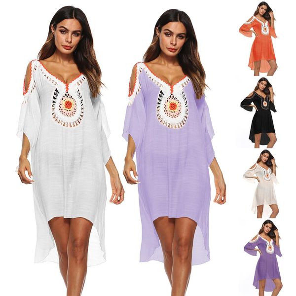 2019 crochet knitted women summer beach dress swim wear cover up cotton tunic kaftan bohemian beach dress, Blue;gray
2019 crochet knitted women summer beach dress swim wear cover up cotton tunic kaftan bohemian beach dress, Blue;gray